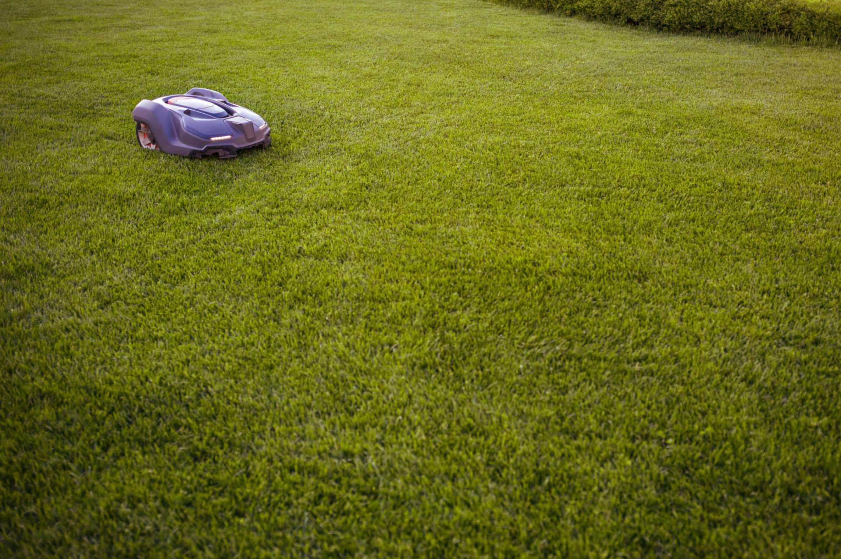 Photo of automower on green grass